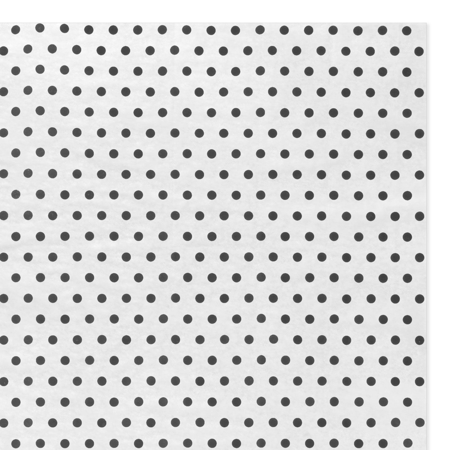 Black Polka Dots on Ivory Tissue Paper, 6 sheets, Black on Ivory, large image number 3