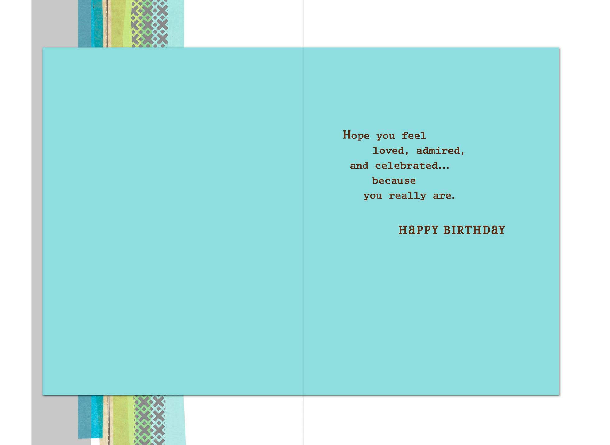 Loved, Admired and Celebrated Birthday Card for Dad