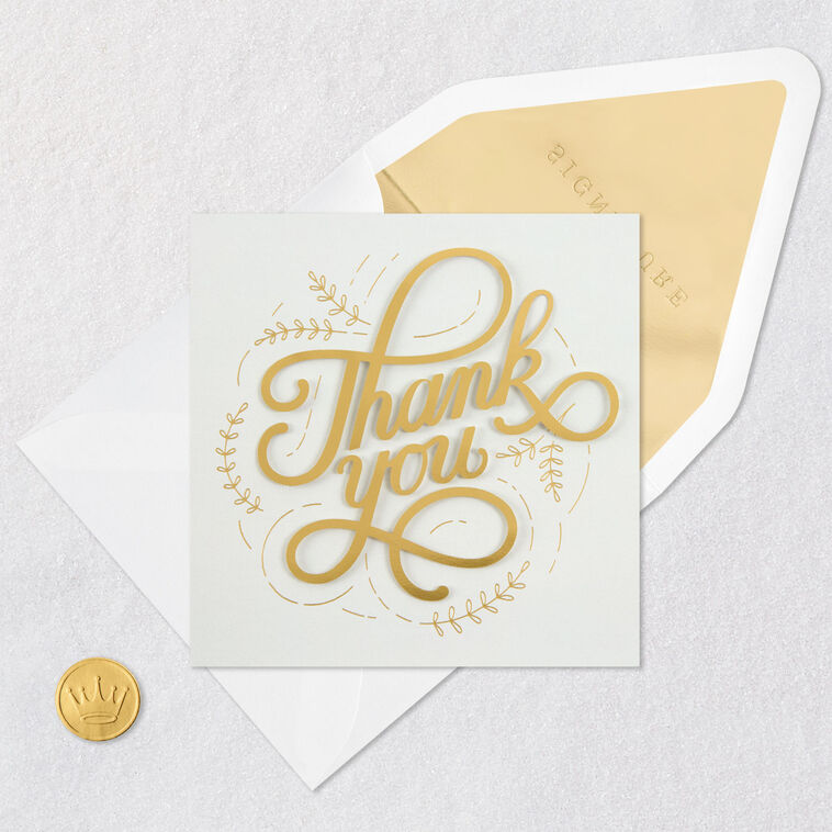 Thank You Cards Ultipack (Set Of 40) – 8 Colours Gold Foiled Watercolors Greeting Cards With