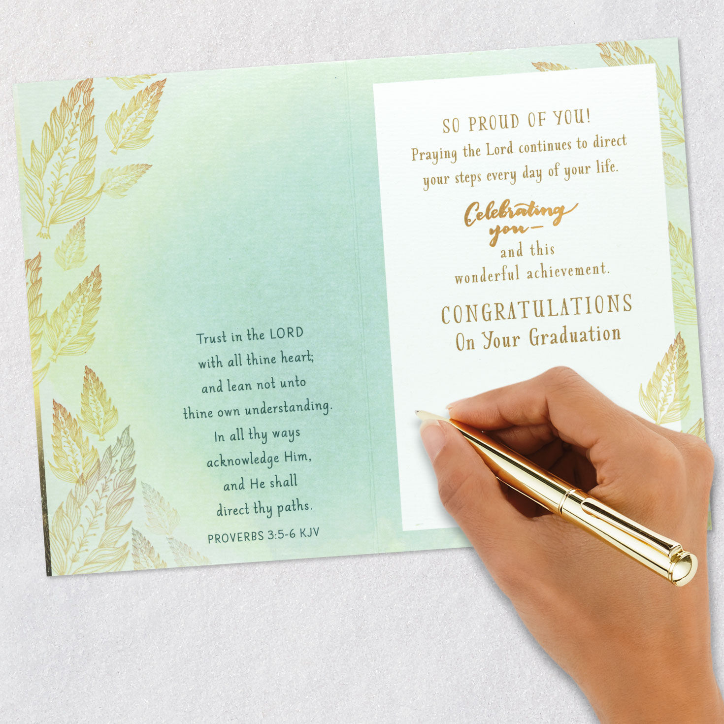 Sunny Field Religious Graduation Card Signing card image number 6