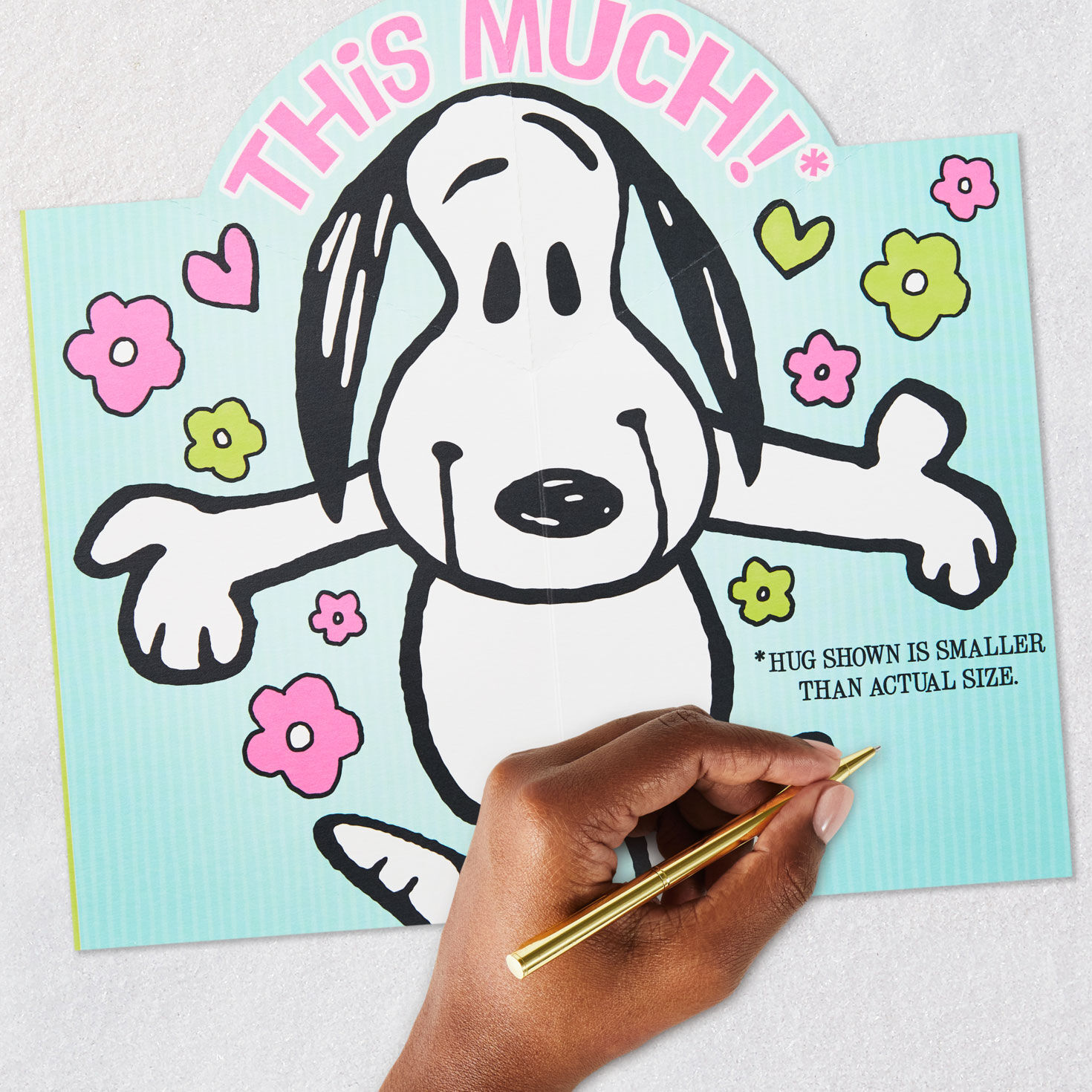 Teal and Green Snoopy Hug Pop-Up Easter Card Signing card image number 7
