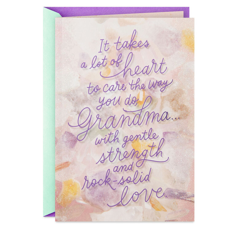Gentle Strength and Rock-Solid Love Birthday Card for Grandma