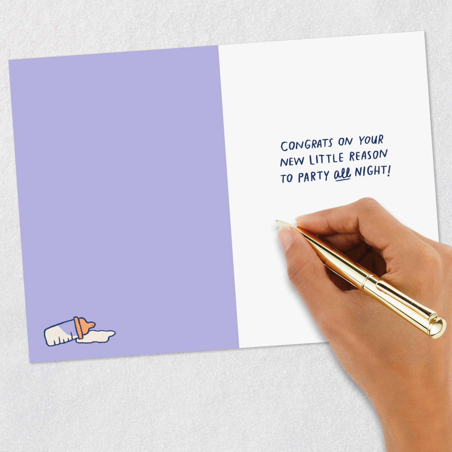 Bring Your Own Bottle Baby Shower Card Signing card image number 6