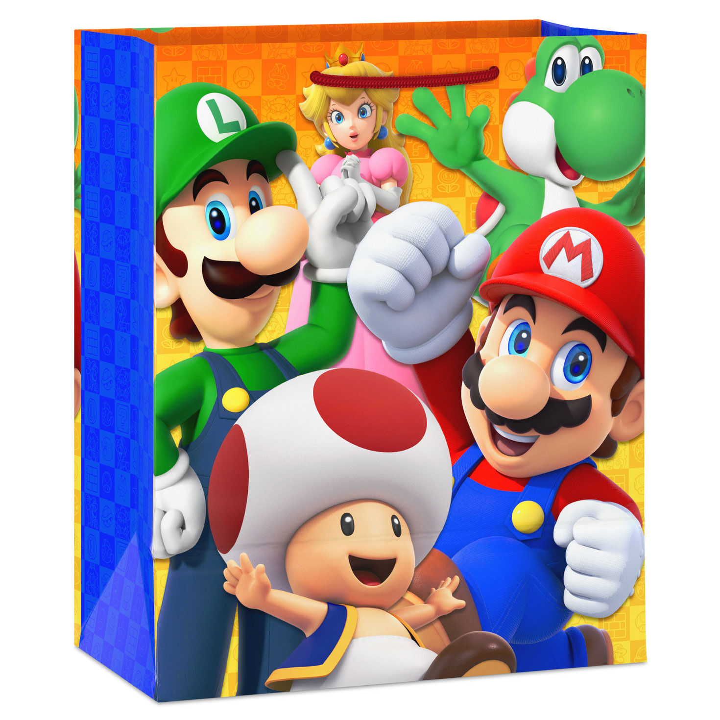 Mario, Luigi, Princess Peach and Toad Medium Gift Bag Back image number 6
