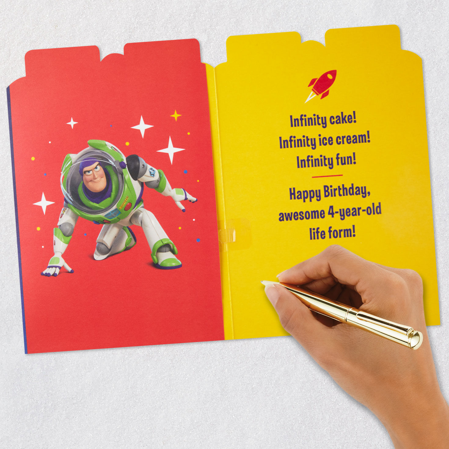 Disney/Pixar Toy Story Buzz Lightyear Infinity Fun Musical 4th Birthday Card for only USD 5.99 | Hallmark