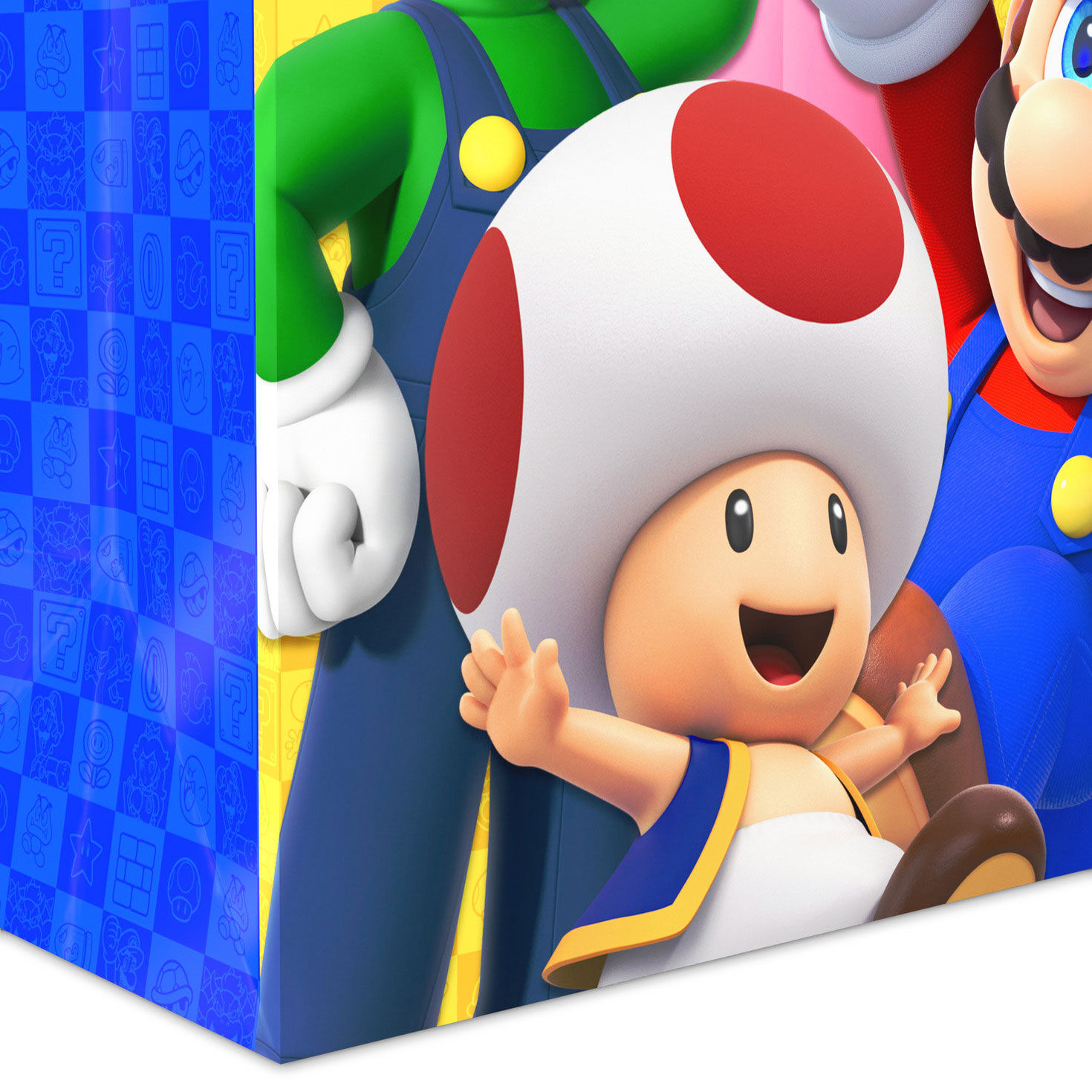 Mario, Luigi, Princess Peach and Toad Medium Gift Bag Base/Side Detail image number 5
