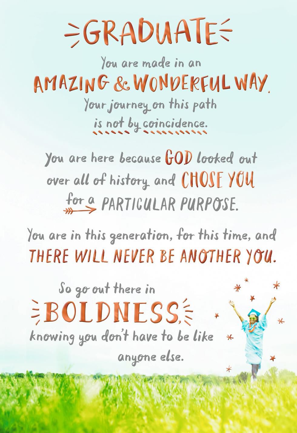 God Chose You Religious Graduation Card