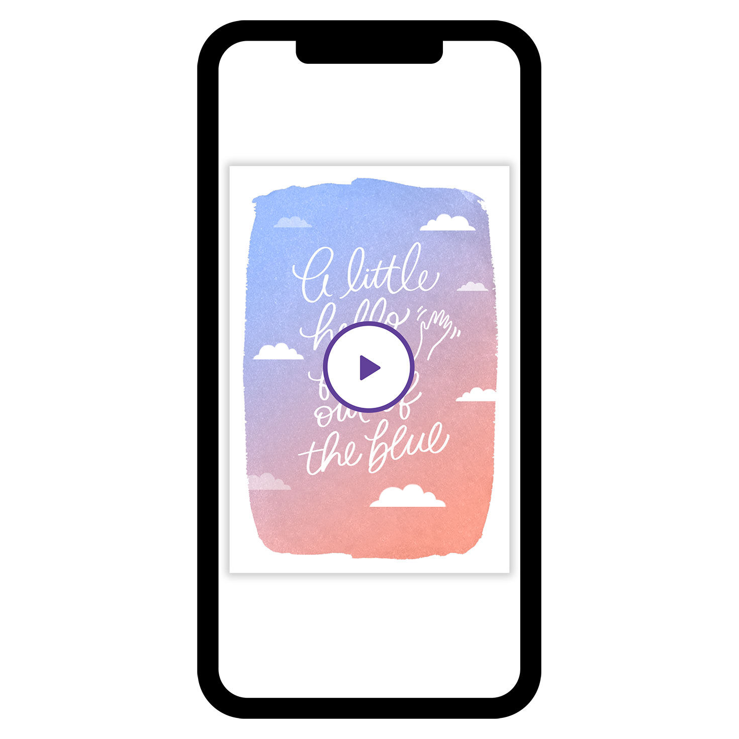 Little Hello Clouds eCard