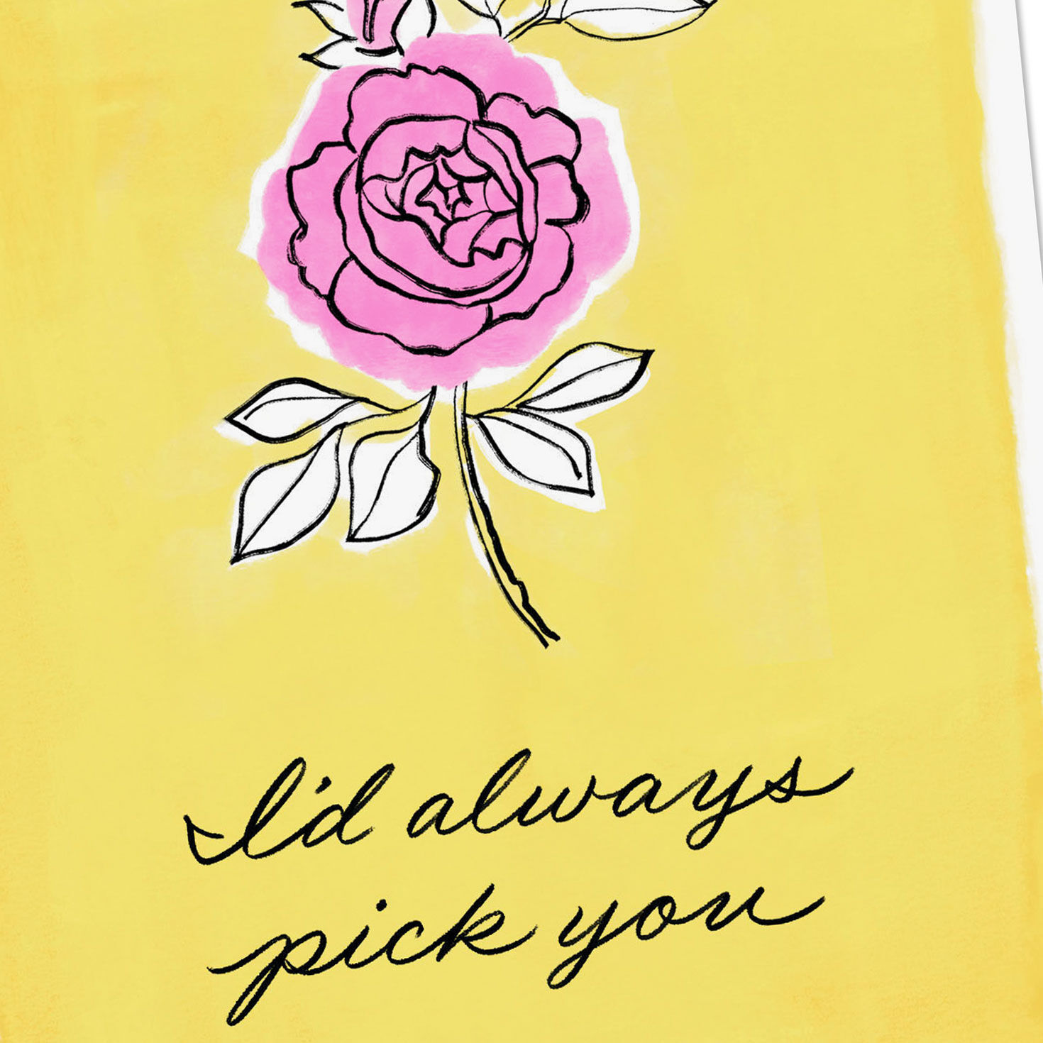 Pink Rose Romantic Love Card Card Front Detail image number 4