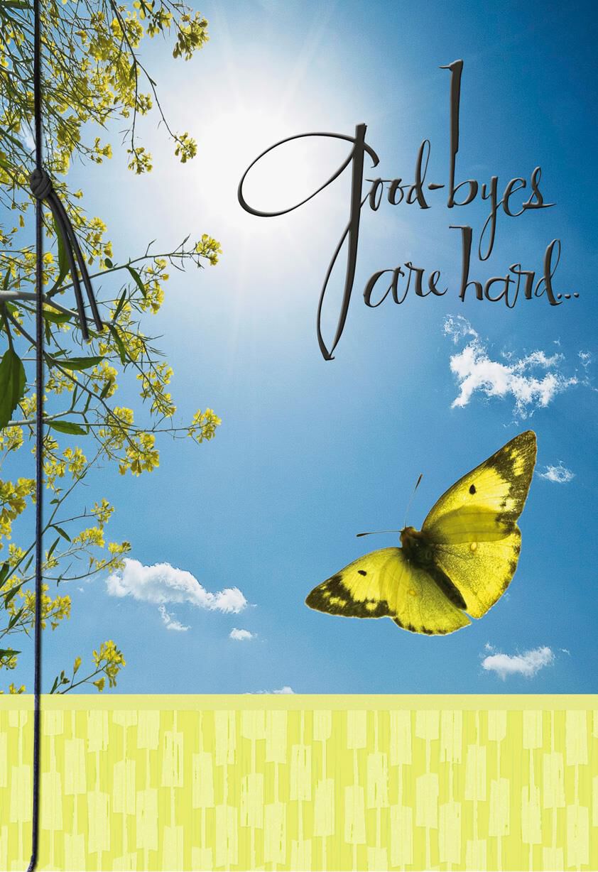 You'll Be Missed Soaring Butterfly Goodbye Card
