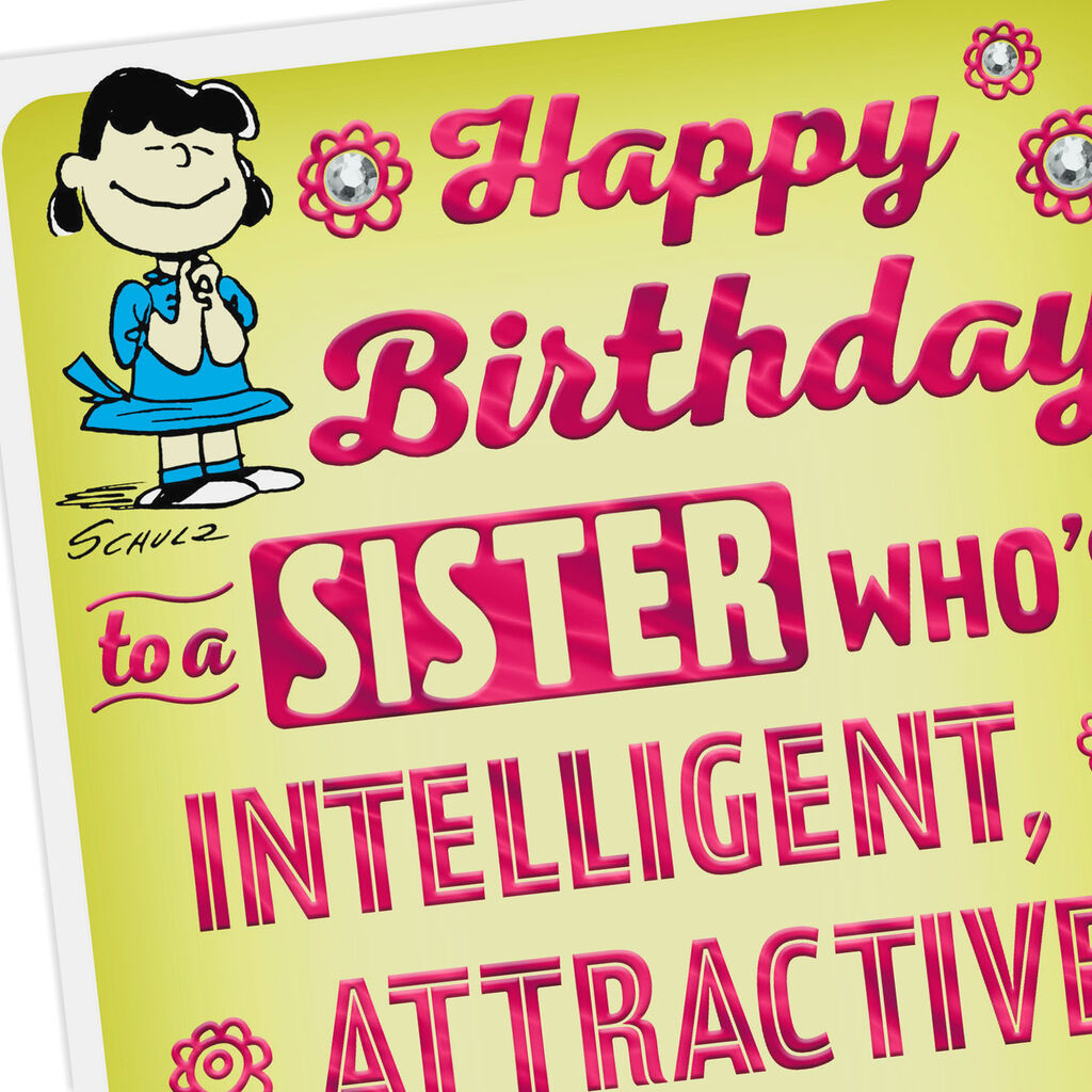 Avoir Images Peanuts Lucy Fun And Intelligent Sister Funny Birthday Card dernière par