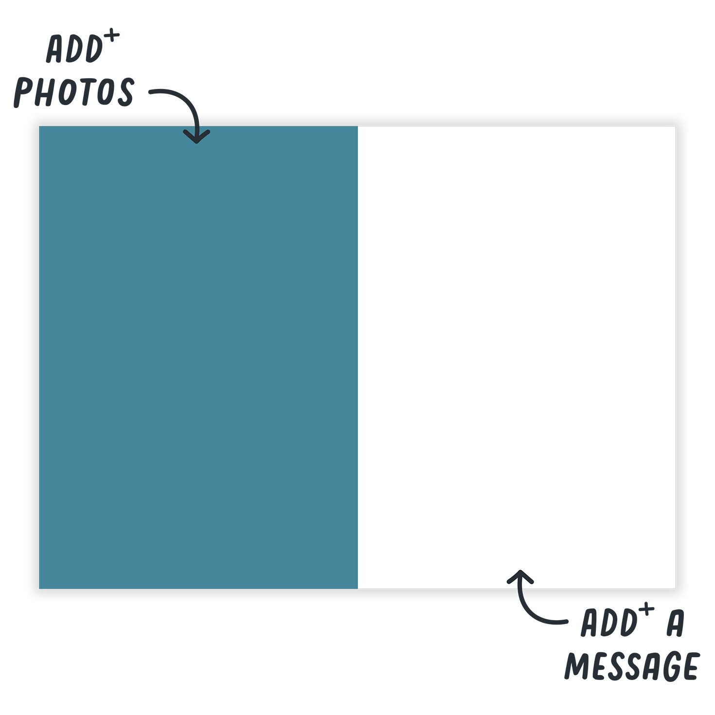 Watercolor Lake and Mountain Personalized Card Open Card indicating personalization image number 3