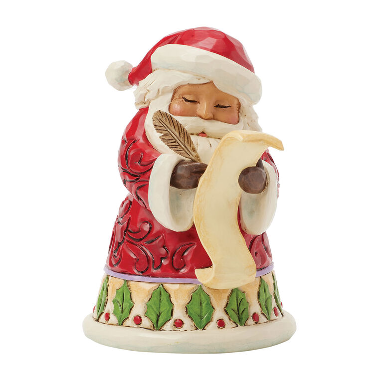 Jim Shore Heartwood Creek Santa With List Mini Figurine, 3.86"