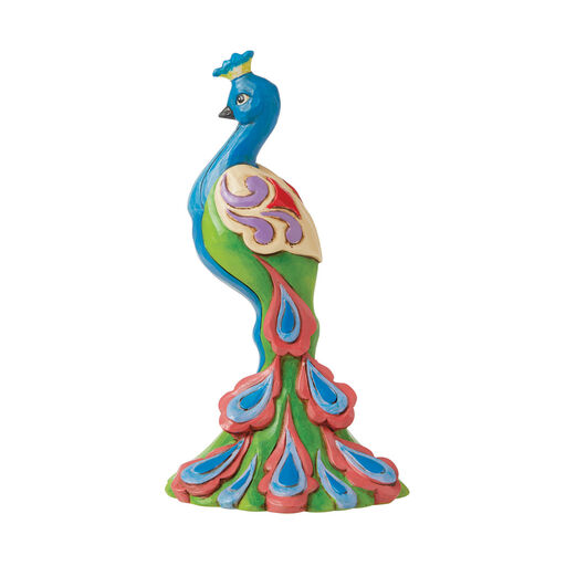 Jim Shore Mini Peacock Figurine, 5", 