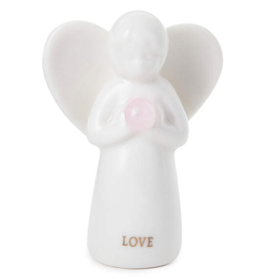 Rose Quartz Angel of Love Mini Angel Figurine, 2"