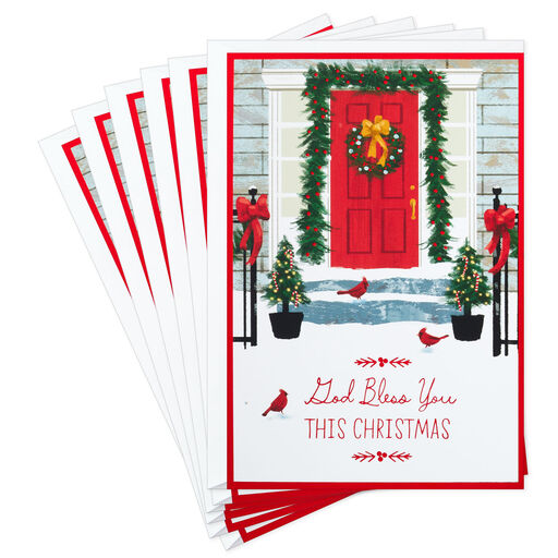 Holiday Front Entryway Religious Christmas Cards, Pack of 6, 