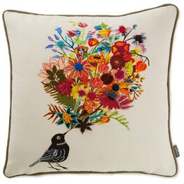 Bird With Bouquet Pillow, Bird With Bouquet Pillow, , large