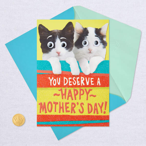 Cute Kittens Funny Mother's Day Card From Both, , large image number 5