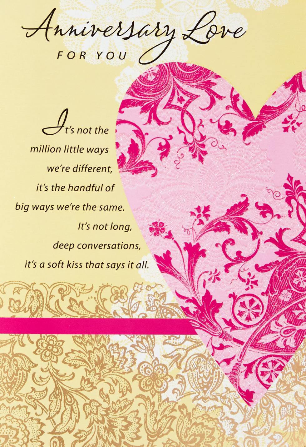 Love You More Each Day Anniversary Card