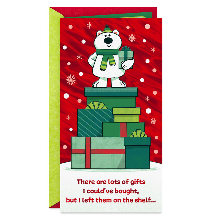 Pick a Gift Yourself Money Holder Christmas Card