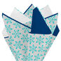 Snowflake Print, Blue and White Tissue Paper Pack 3-D Fan image number 2