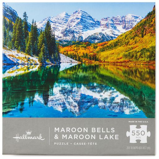 Maroon Bells and Maroon Lake Mountain Scene 550-Piece Puzzle, 
