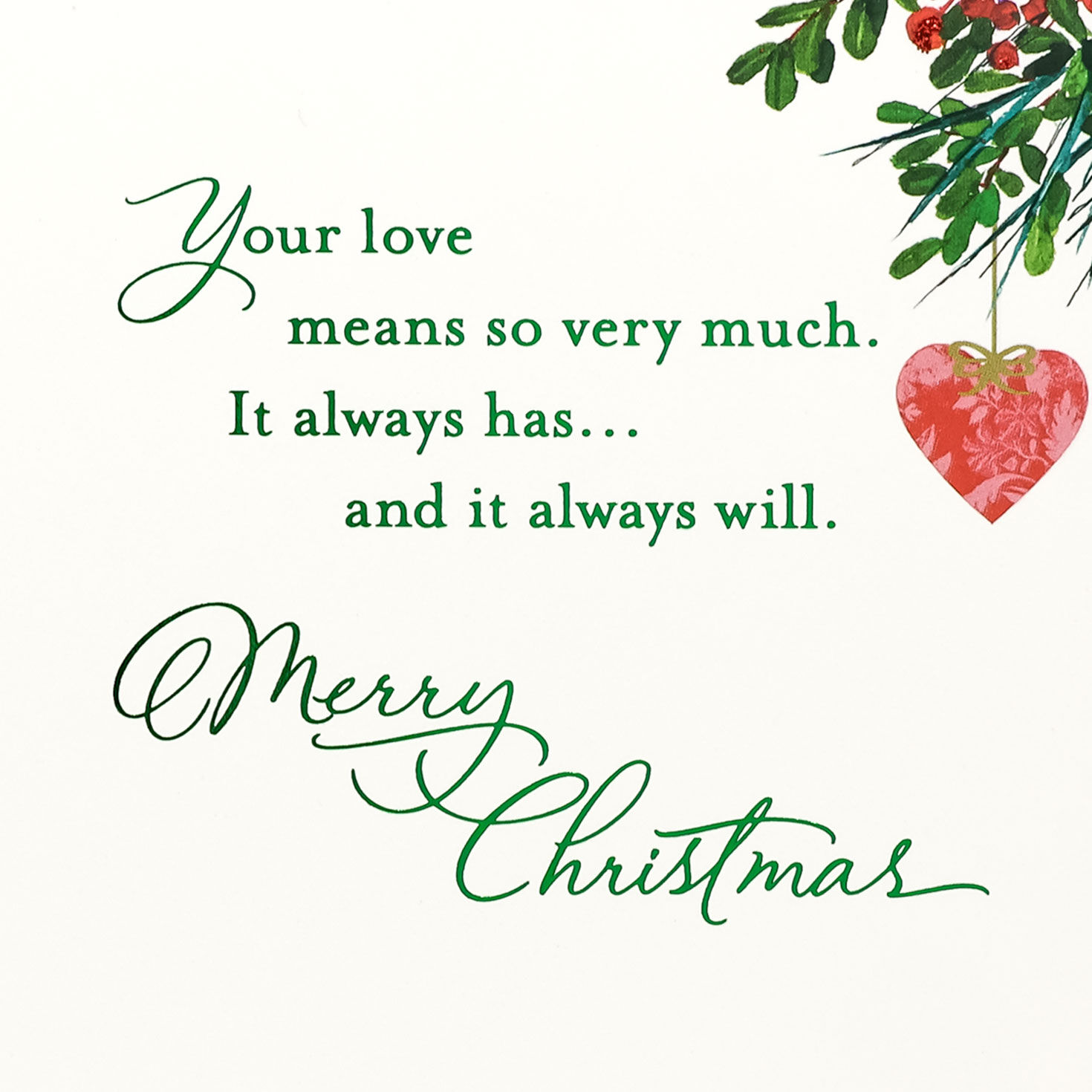 Berry Wreath Christmas Card for Mom sentiment image number 3