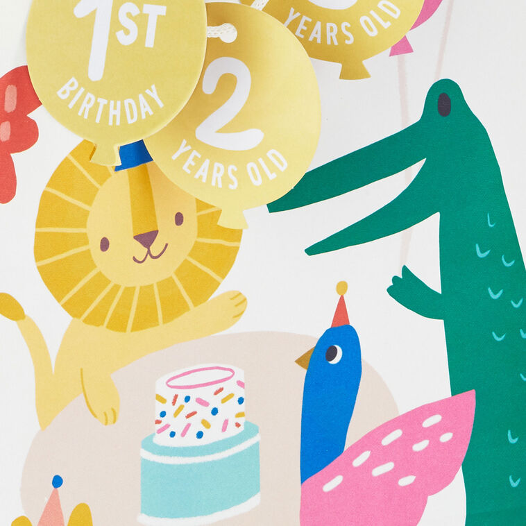 Zoo Animals Large Gift Bag Base/Side Detail image number 5