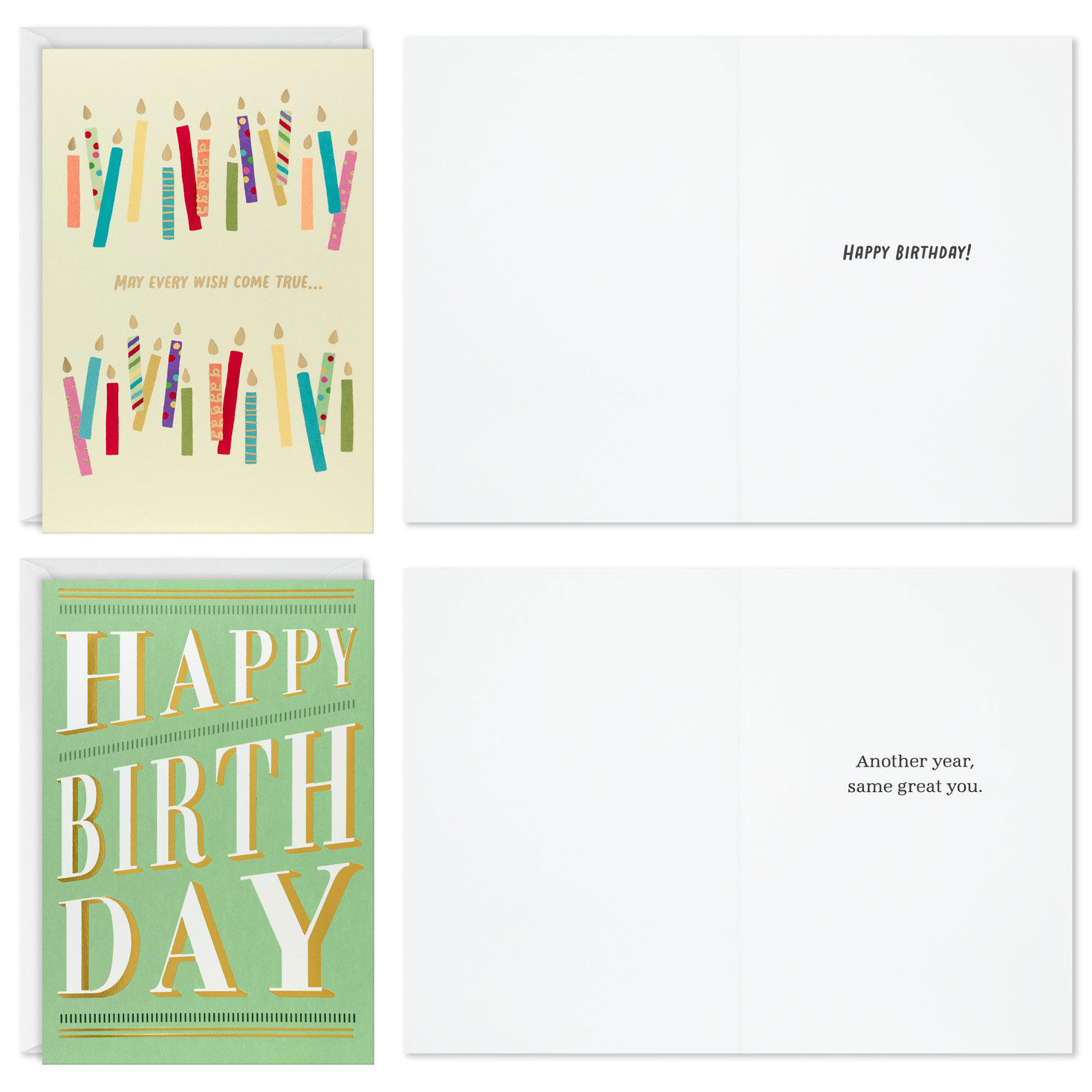 Party Hats and Candles Birthday Cards Assortment card fronts with sentiment image number 4