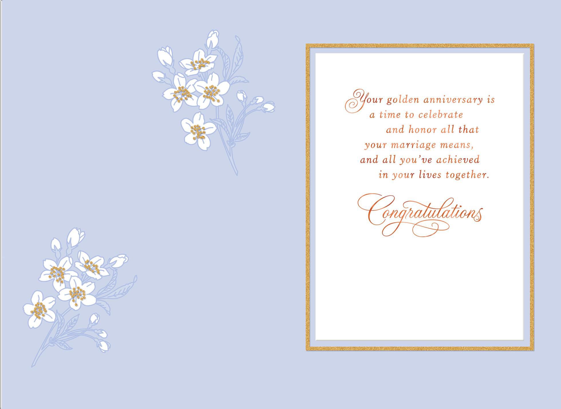 Butterfly Wishes 50th Anniversary Card