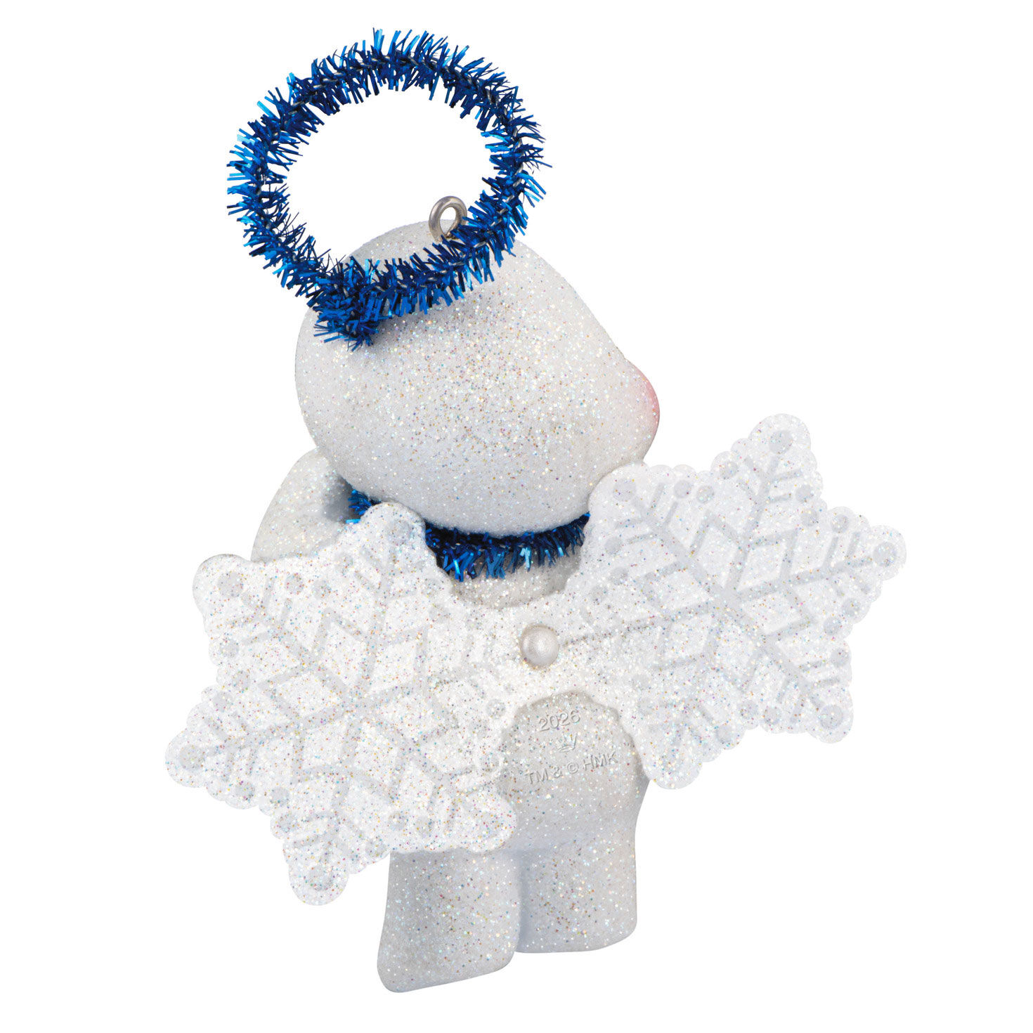 Angel Snowman With Bell Keepsake Ornament Back image number 6