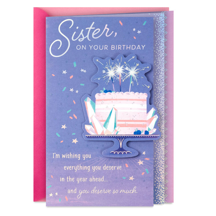 You Deserve So Much Birthday Card for Sister