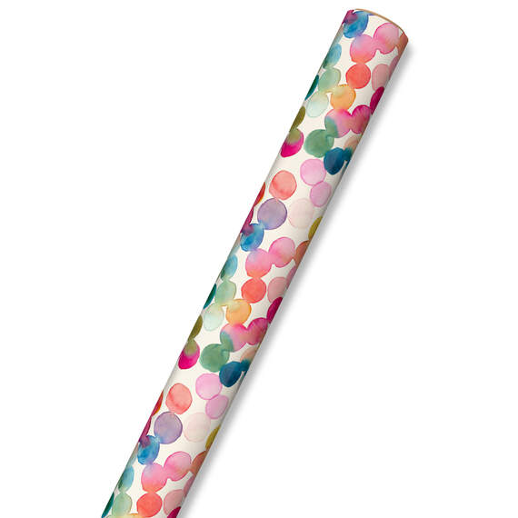 Watercolor Dots Wrapping Paper Roll, 20 sq. ft., , large image number 6