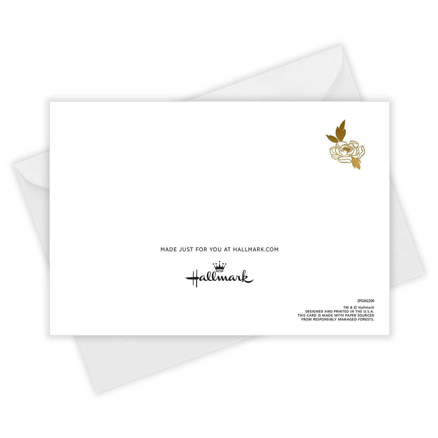 Black & Gold Folded Wedding Photo Card  image number 4