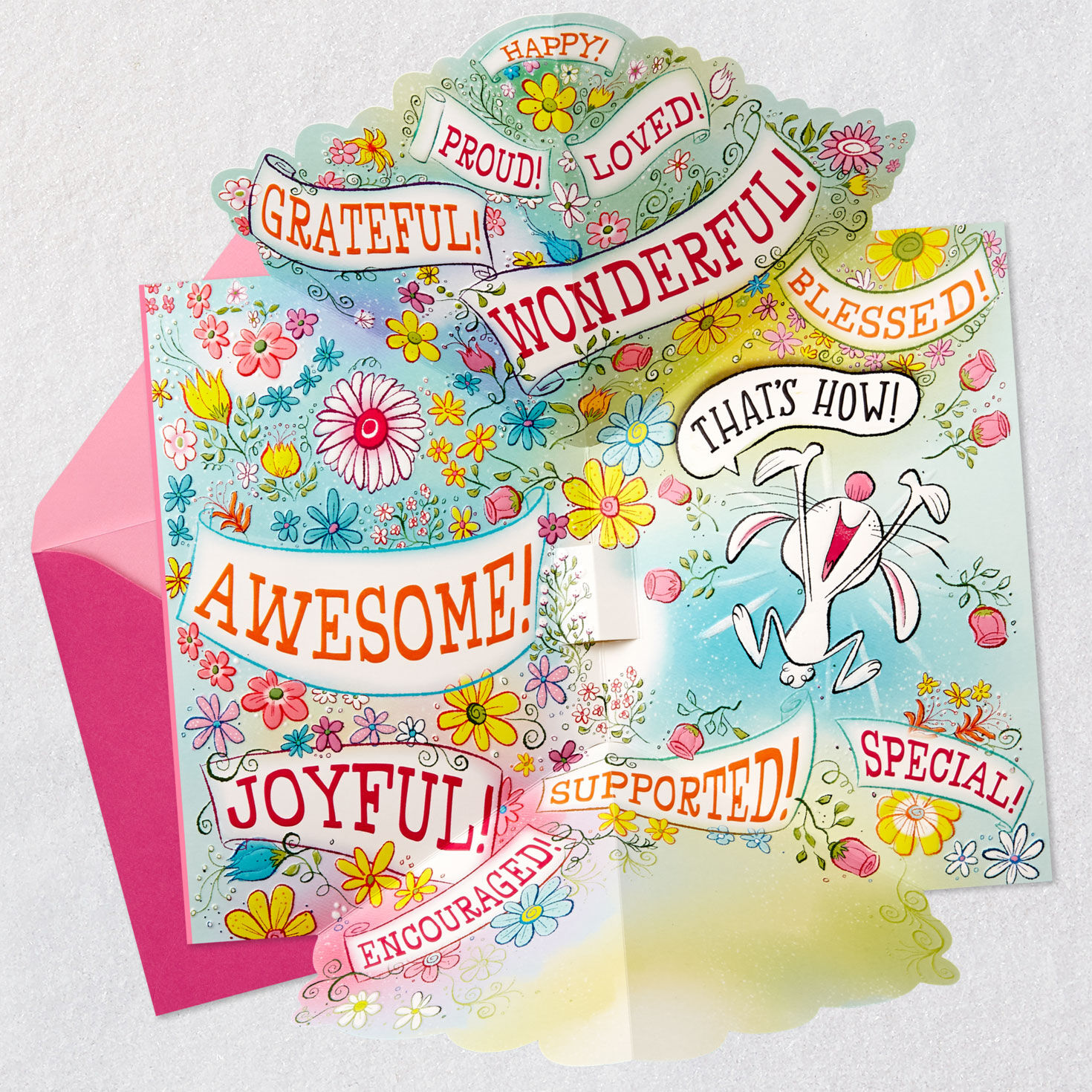 Bunny Pop-Up Funny Mother's Day Card for Mom With Music sentiment image number 2