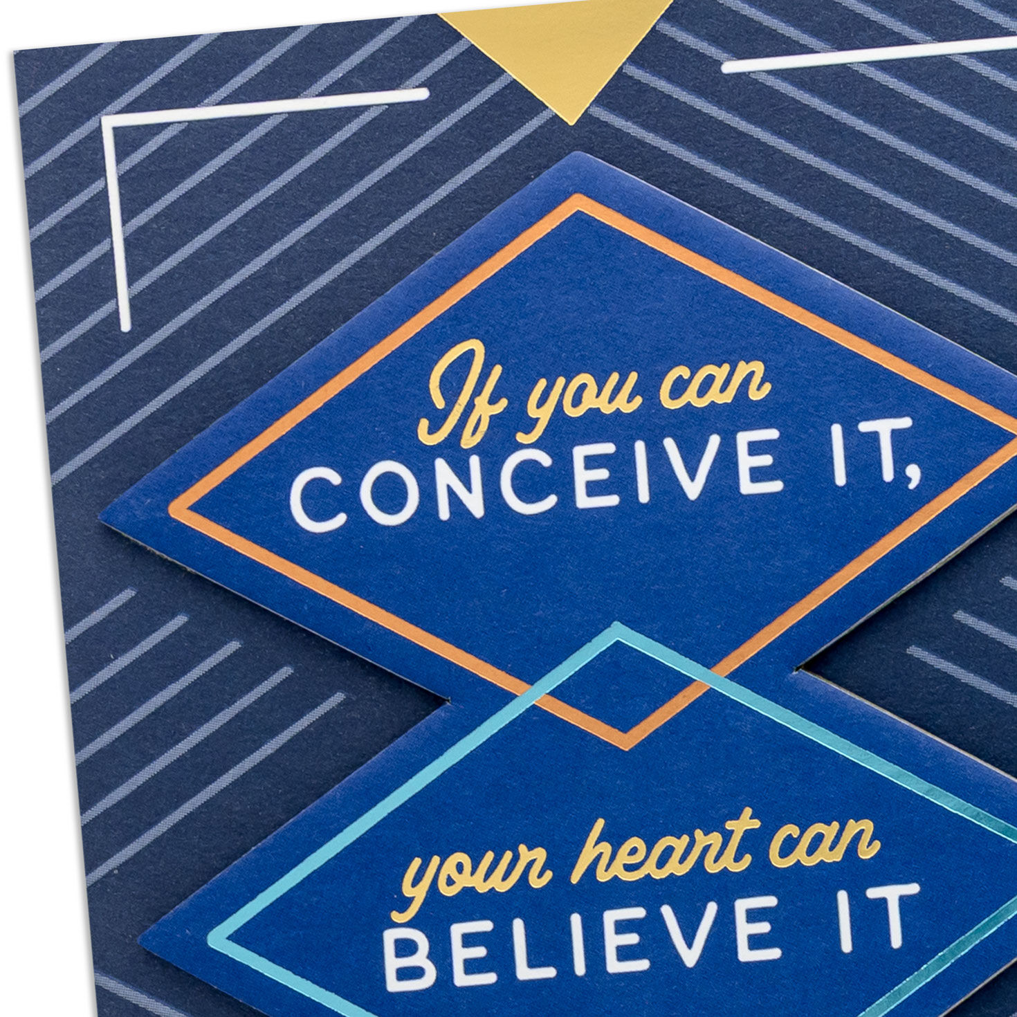 Colorful Diamond Patterns Money Holder Graduation Card Card Front Detail image number 5