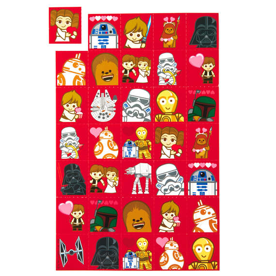 Star Wars™ Kids Classroom Valentines Set With Cards, Stickers and Mailbox, , large image number 4