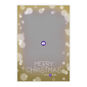 Faded Gold Bubbles Personalized Christmas Photo Card Card Front indicating personalization image number 5