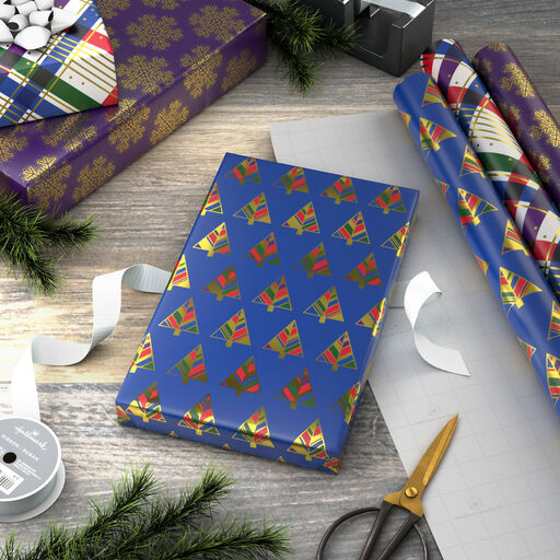 Jewel Tones Assorted 3-Pack Christmas Wrapping Paper, 120 sq. ft., 