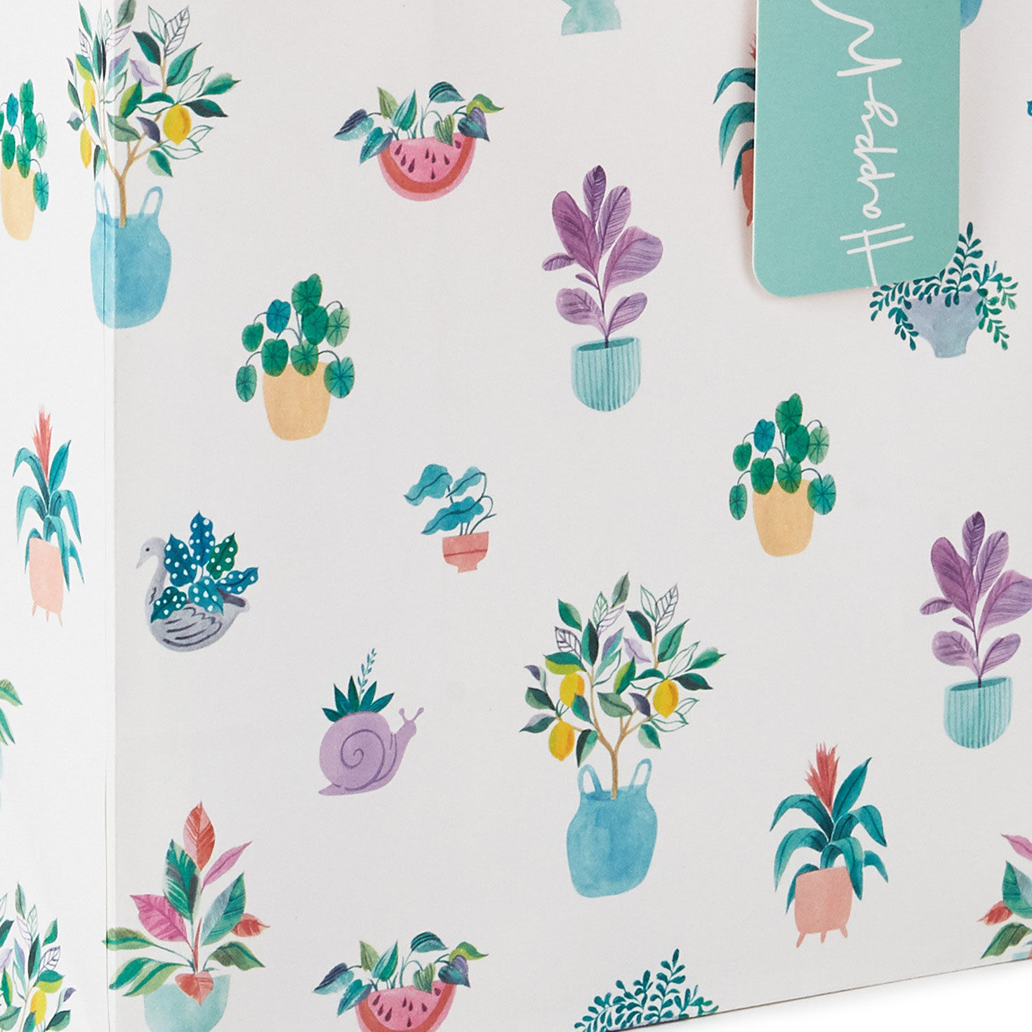 9.6" Potted Plants Medium Mother's Day Gift Bag With Tissue Paper, , large image number 5