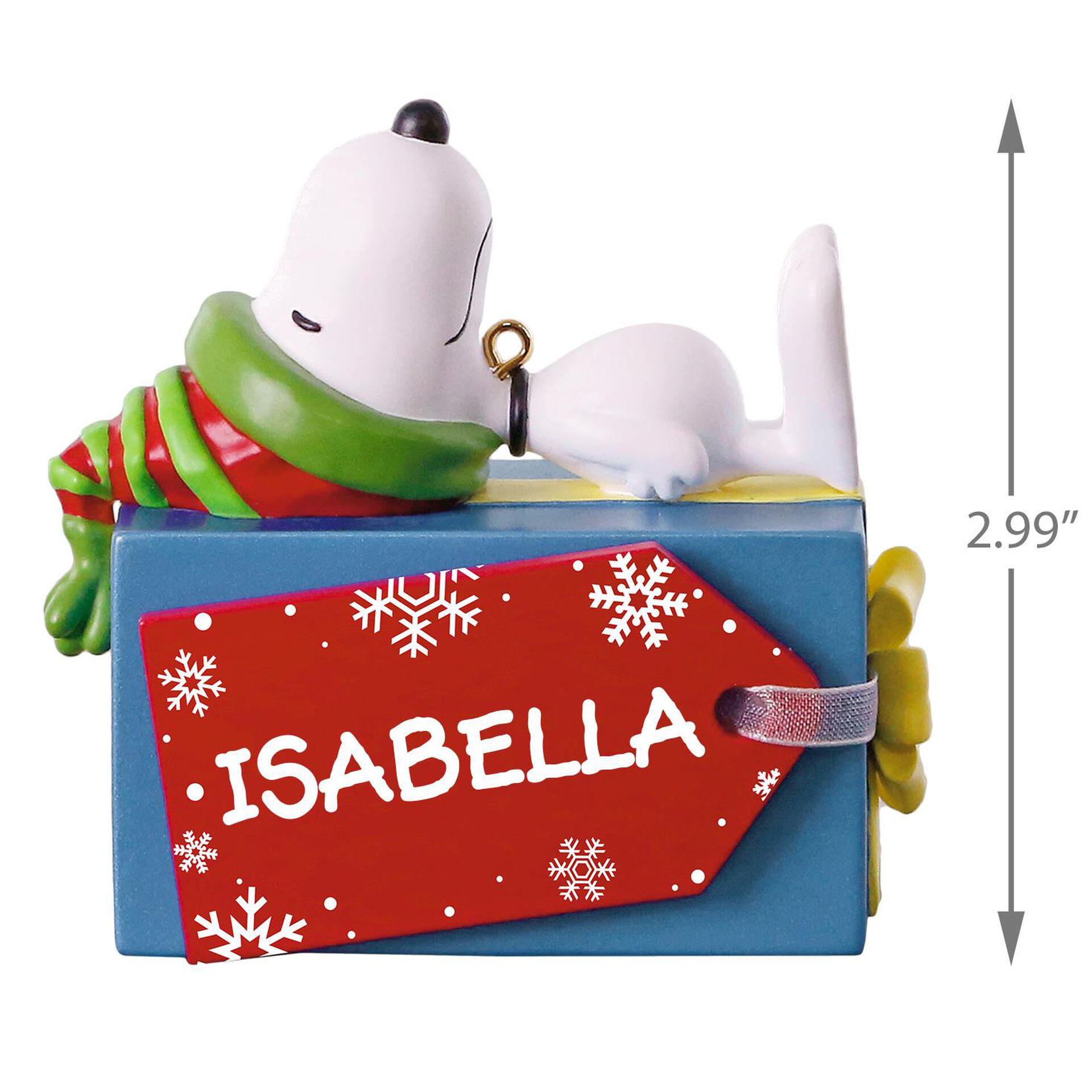 Peanuts Snoopy Christmas Present Personalized Ornament Personalized Ornaments Hallmark