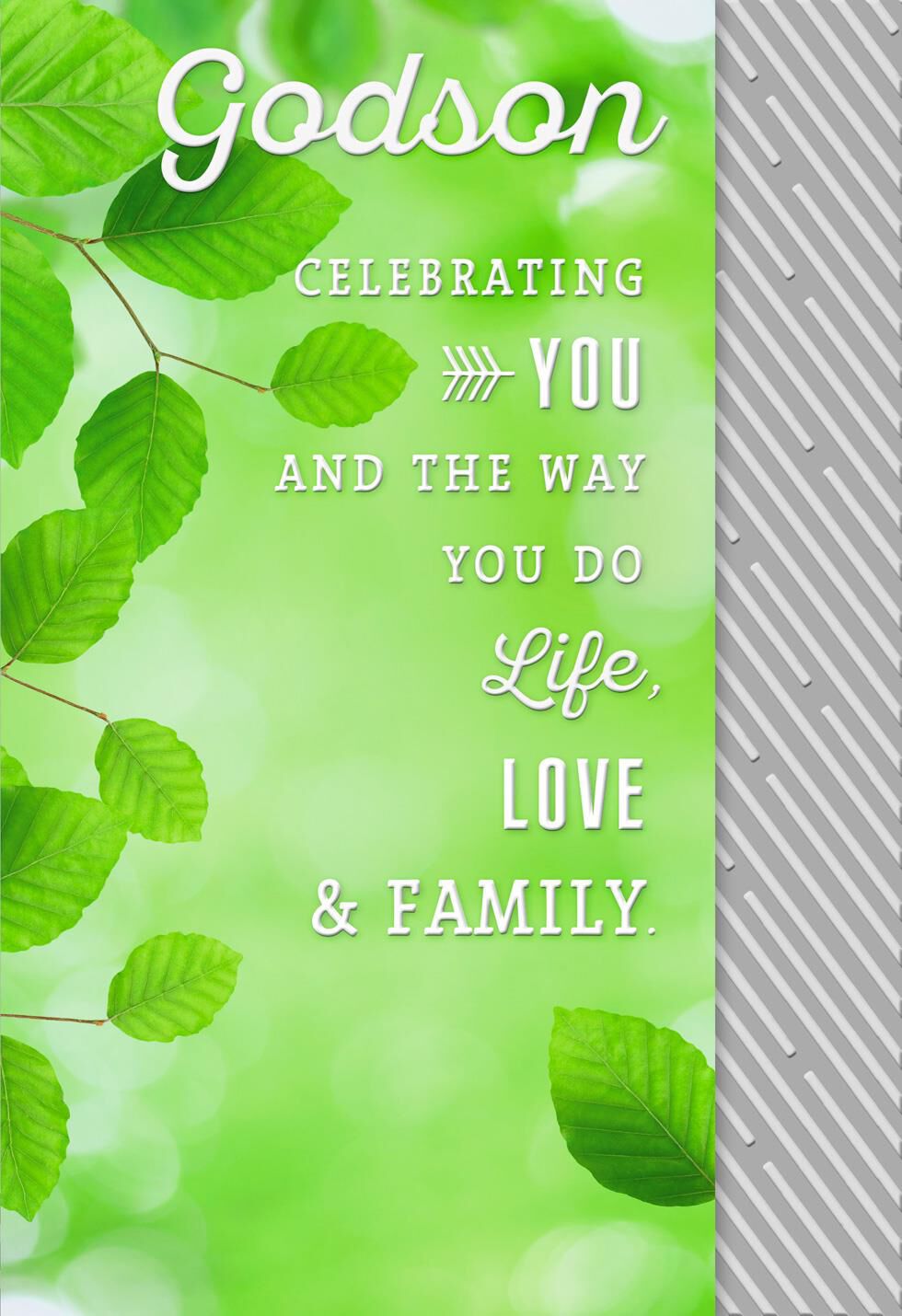 Vibrant Leaves Father's Day Card for Godson
