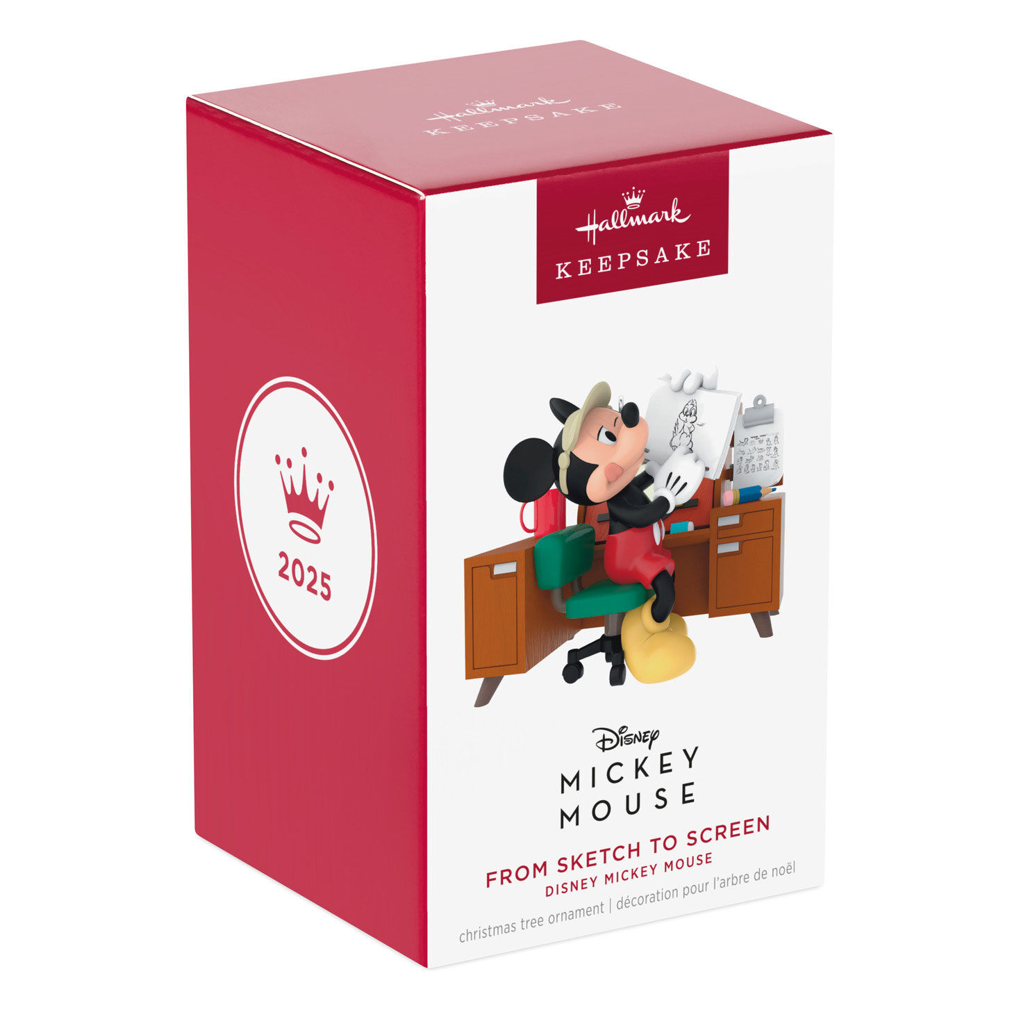 Mickey Sketching at Desk Keepsake Ornament package front image number 7