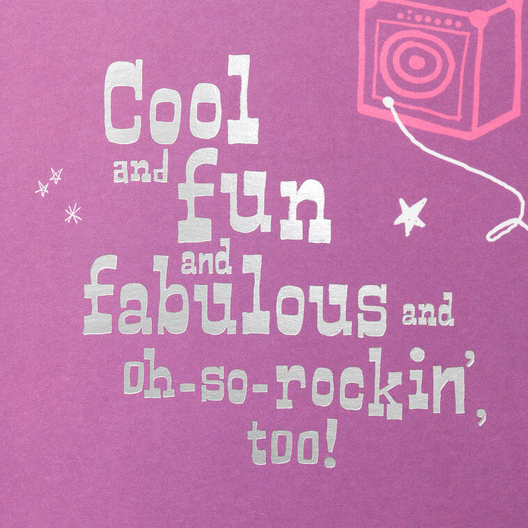 Cool and Fun and Fabulous Girl Birthday Card, , large image number 2