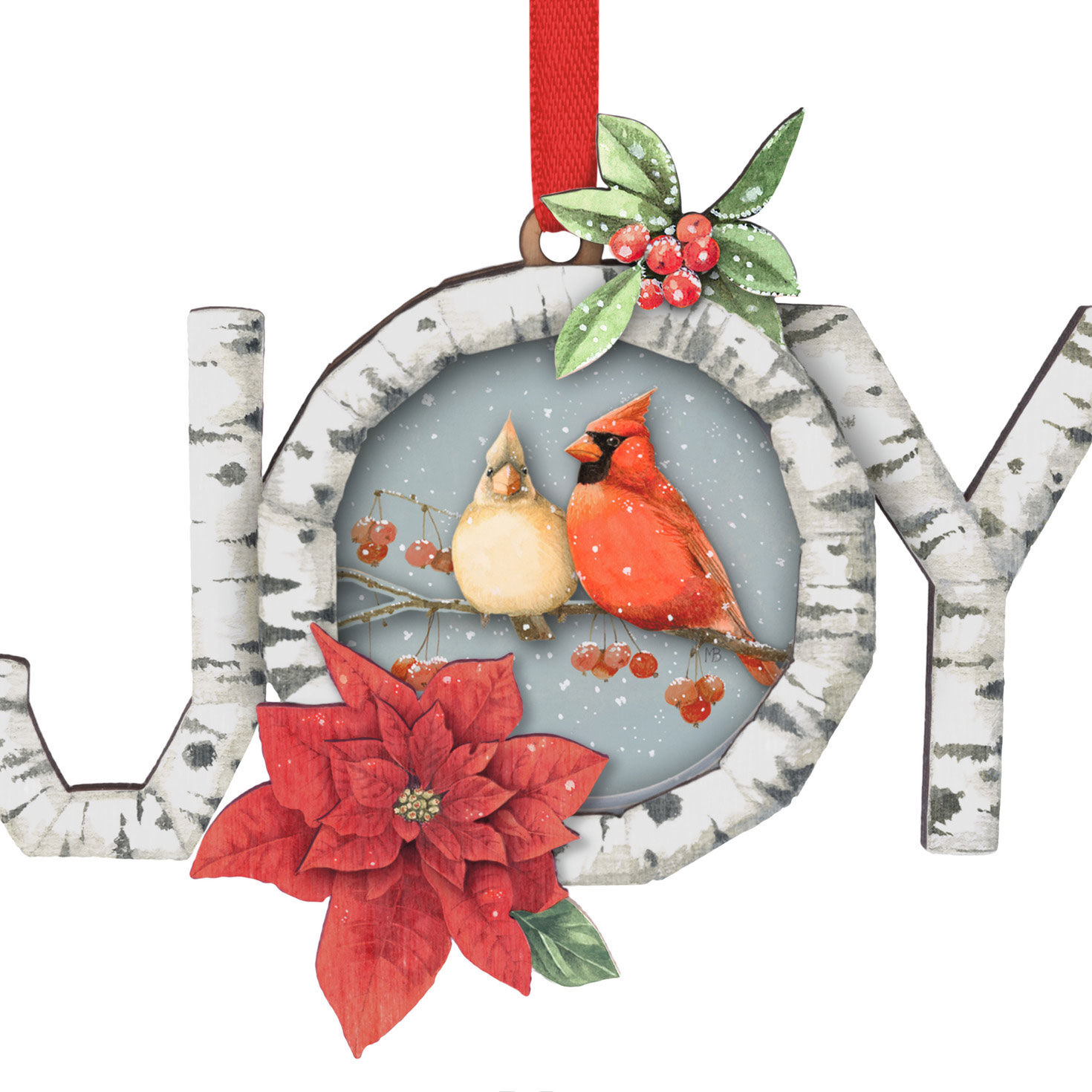 Marjolein Bastin Charming Cardinals Papercraft Ornament for only USD 25.99 | Hallmark