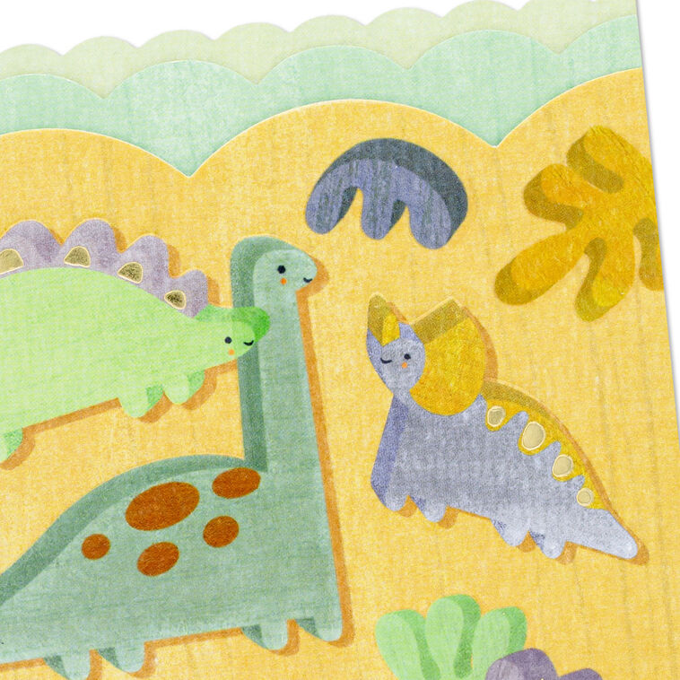 Cute Dinosaurs New Baby Boy Card Card Front Detail image number 5