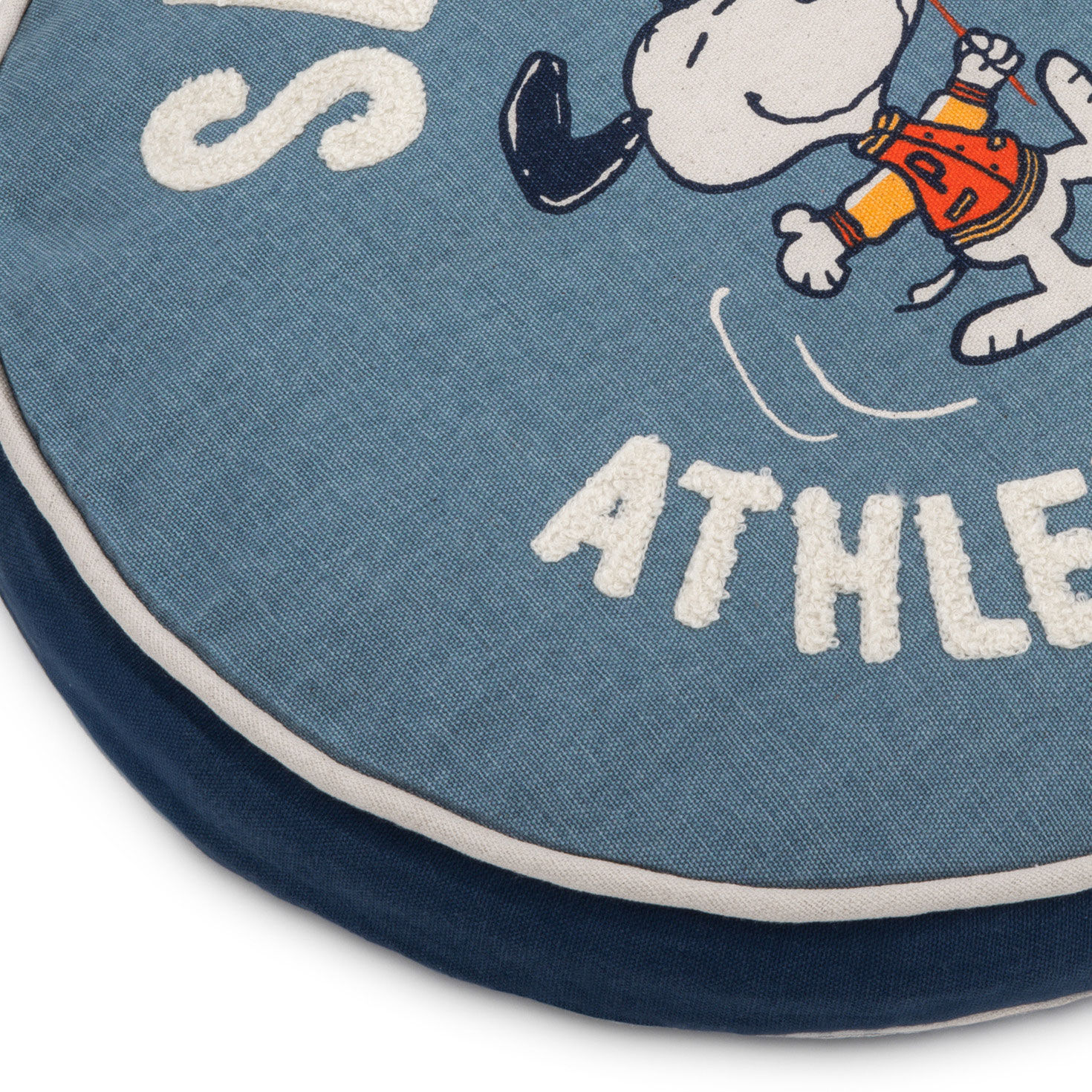 Peanuts&reg; Snoopy Athletic Club Round Pillow upclose view image number 5