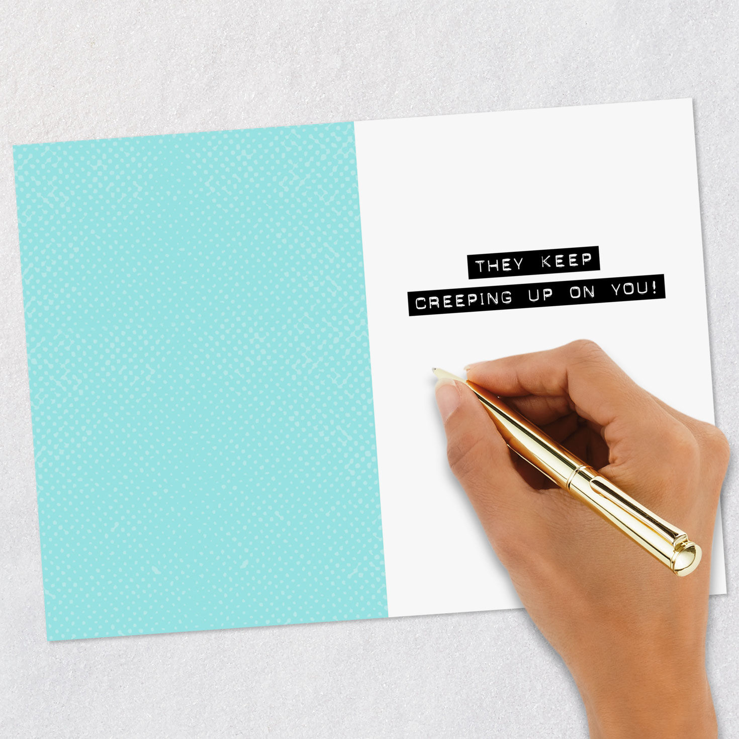 Old Guy in Boxers Funny Birthday Card Signing card image number 6