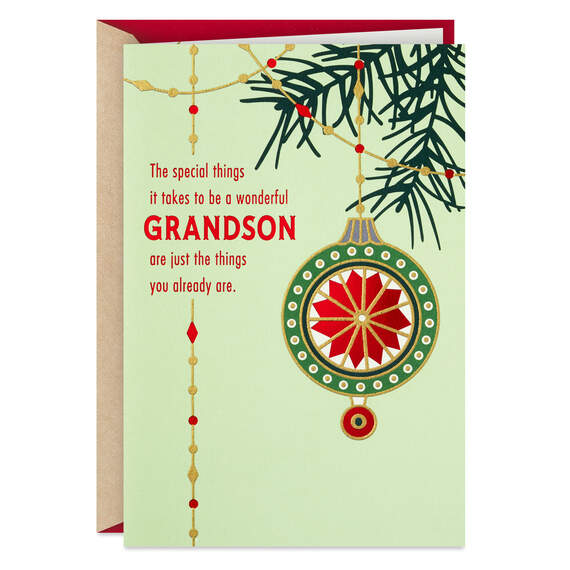The Wonderful Grandson You Are Christmas Card, , large image number 1