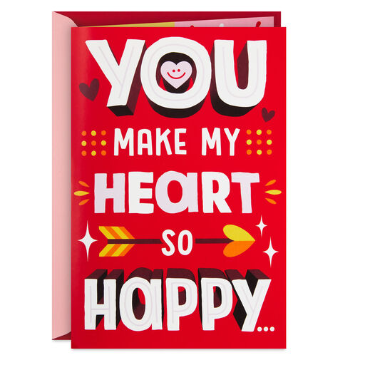 You Make My Heart So Happy Musical Valentine's Day Card With Light, 